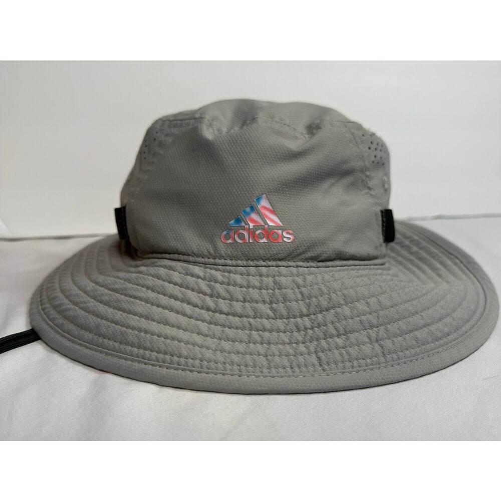 Adidas Aeroready Bucket Hat Men’s‎ Gray Vented UPF 50 Adj Strap